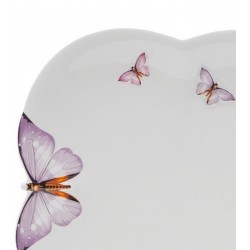 Prato Raso 27cm Borboletas Porcelana Wolff